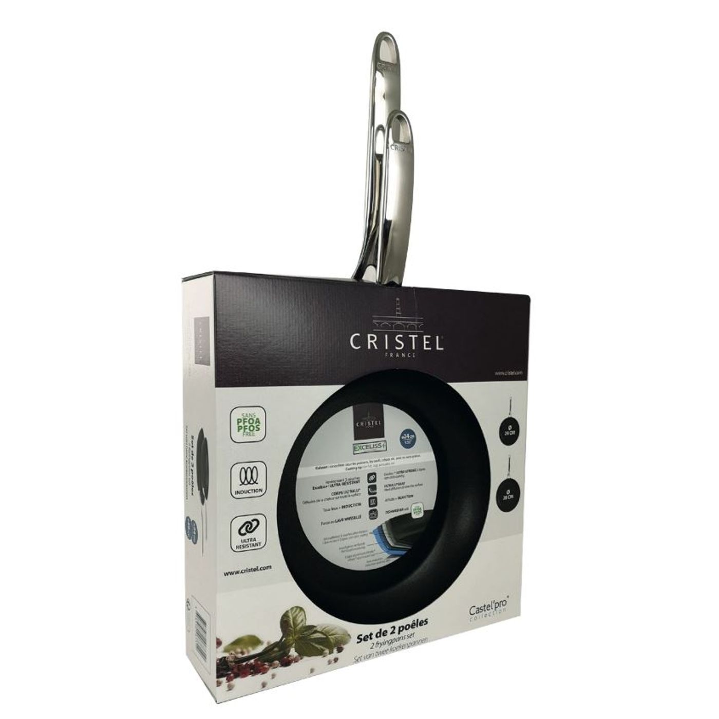 Set de 2 poêles Castel'pro ultralu